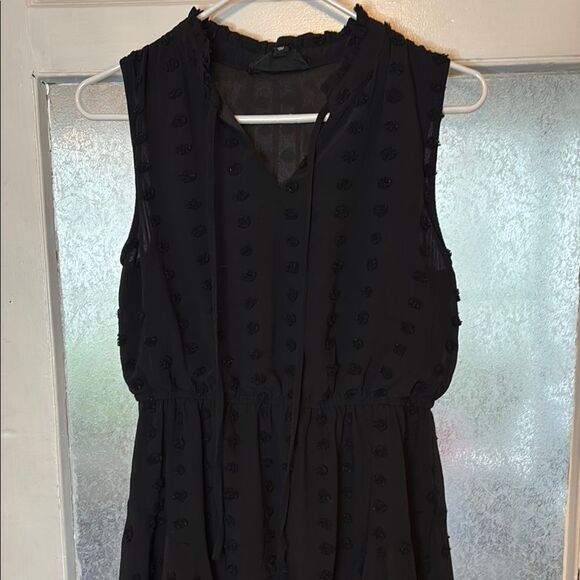 Sweet Wanderer Women’s Black Sleeveless Mini Dress with Textured Fabric Size Med - Picture 1 of 6